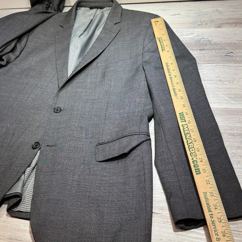 BANANA REPUBLIC‎ Blazer Sport Coat Men Sz 42R Wool Blend Modern Slim Fit Gray